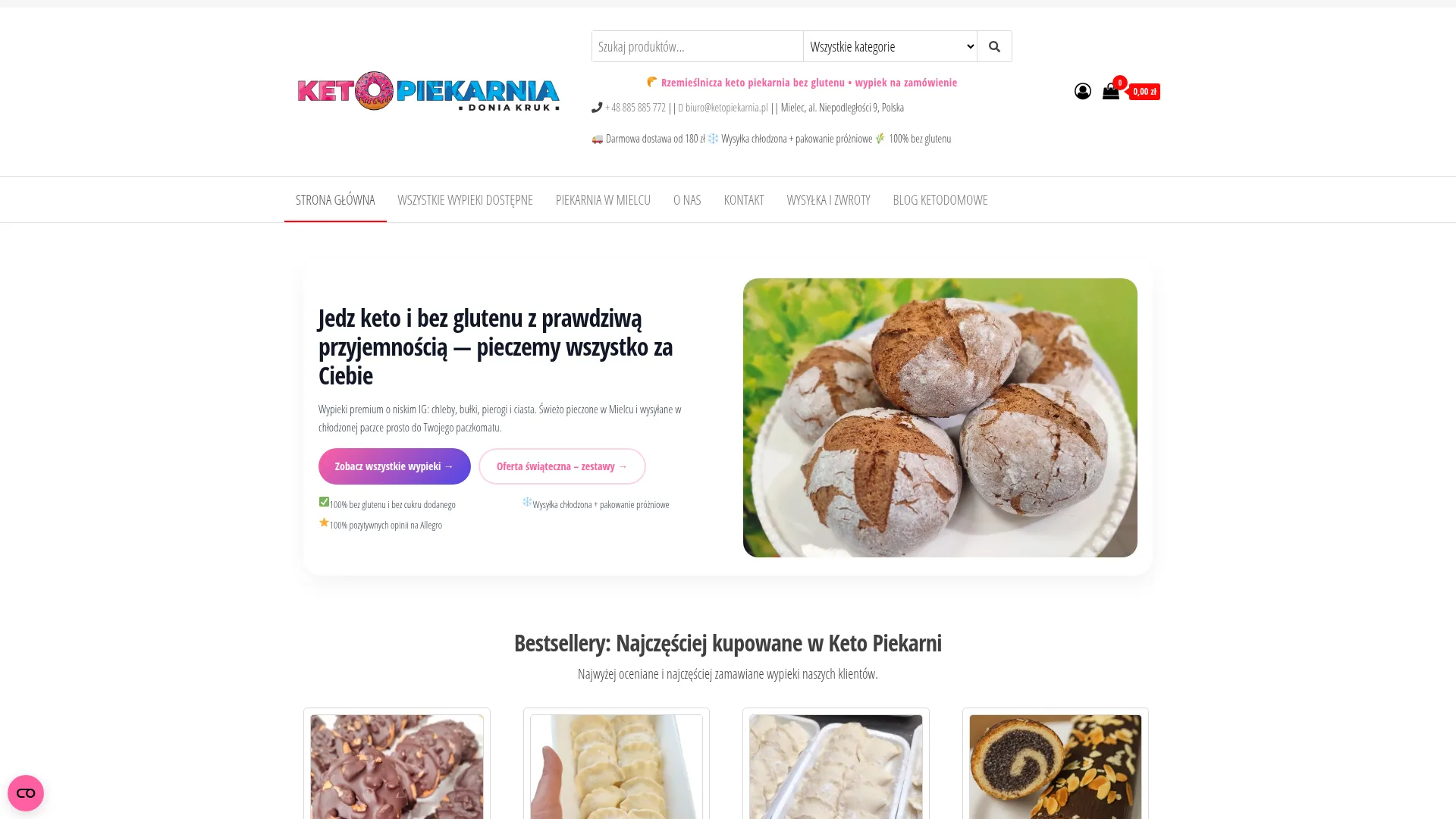Zrzut ekranu strony Eko Ryneczek Dominika Kruk-Zięba