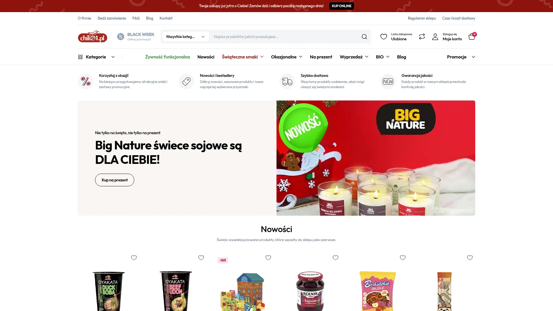 Zrzut ekranu strony ABE Dystrybucja Sp. z o.o.