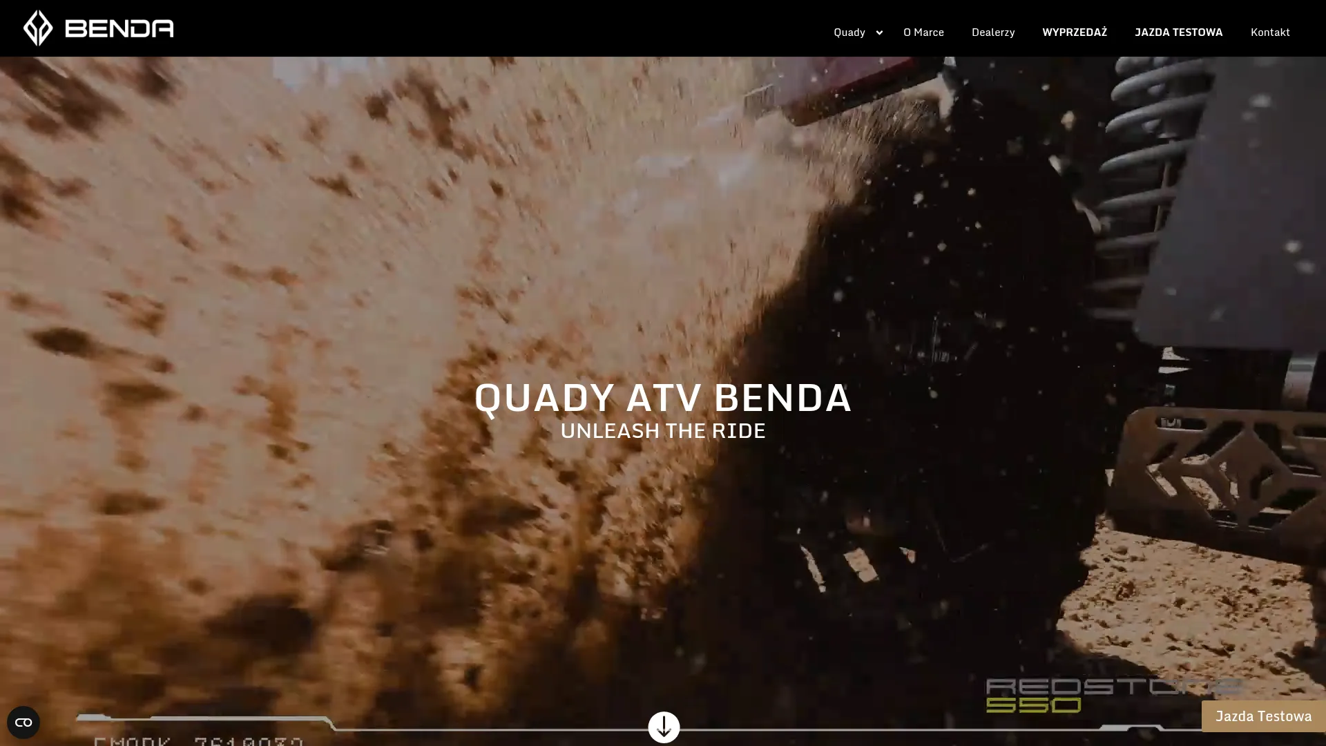 Zrzut ekranu strony Benda Polska